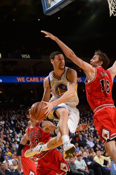 Klay Thompson sorpassa Pau Gasol, Golden State Warriors contro Chicago Bulls 